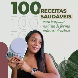 Imagem de capa para o Ebook 100 RECEITAS SAUDÁVEIS para te ajudar na dieta!