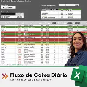 Imagem de capa para o Curso online Fluxo de Caixa Diário [Planilha] - 01 Aces.