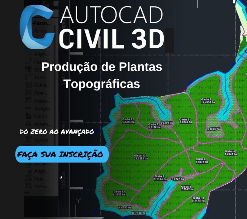 Curso Curso Completo de Produção de Plantas Topográficas no Civil 3D