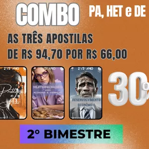 Imagem de capa para o Ebook COMBO - HUMANIDADES PARA ECONOMIA E TRABALHO, PROBLEMA E AÇÃO, DESENVOLVIMENTO ECONÔMICO - 2°/3° ANO-  2° BIMESTRE - MINAS GERAIS 🔺