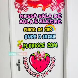 Imagem de capa para o Ebook Painel Morango do amor para porta e mural