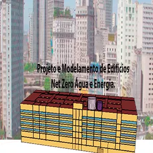 Imagem de capa para o Curso online Projeto e Simulação de Edifícios Net Zero Água e Energia. Estudo de Caso com um edifício comercial de médio porte.