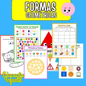 Imagem de capa para o Ebook Apostila de Atividades Formas Geométricas