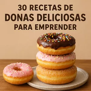 Imagen de portada para Ebook 30 recetas de donas deliciosas para emprender