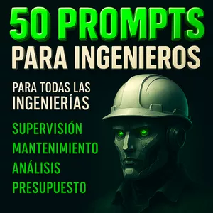 Imagen de portada para Ebook 50 Prompts para ingenieros