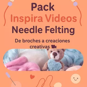 Imagen de portada para Ebook ✨ Pack Inspira Videos Needle Felting – De broches a creaciones creativas ✨