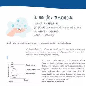 Imagem de capa para o Ebook Introdução a Farmacologia (1) - Resumo
