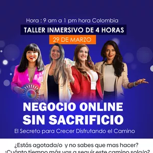 Imagen de portada para Curso online TALLER INMERSIVO DE 4 HORAS NEGOCIO ONLINE SIN SACRIFICIO