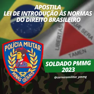 Imagem de capa para o Ebook 📚 APOSTILA LINDB + QUESTÕES - SOLDADO 2023/PMMG