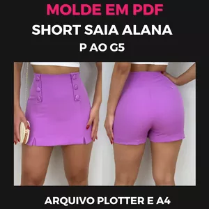 Imagem de capa para o Ebook Molde em PDF - Short Saia Alana