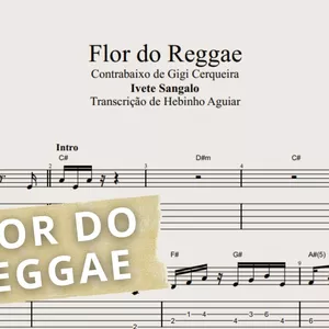 Imagem de capa para o Ebook Flor do Reggae - Ivete Sangalo: Transcrição p/ Contrabaixo c/ Tablatura + Partitura + Cifra. Arranjo de Gigi Cerqueira.
