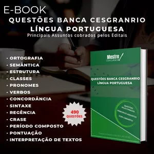 Imagem de capa para o Ebook Questões para Concursos - Banca CESGRANRIO: Língua Portuguesa