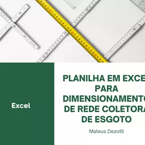 Imagem de capa para o Curso online PLANILHA PARA DIMENSIONAMENTO DE REDE DE ESGOTO