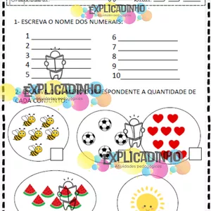 Imagem de capa para o Ebook Numerais de 1 ao 20