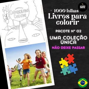 Imagem de capa para o Ebook Histórias infantis para colorir | Mais de 1000 páginas em 11 PDFs exclusivos | Pacote nº 02