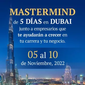 Imagen de portada para Evento presencial Mastermind y viaje a DUBAI con Alex Kei