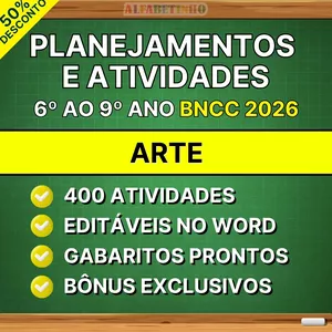 Imagem do curso ARTE - Planejamentos e Atividades - 6º ao 9º ano - BNCC 2026