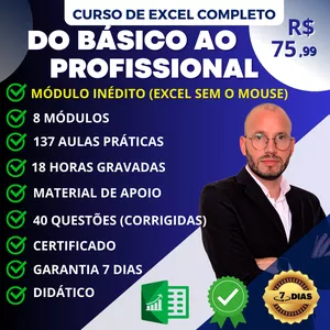 Imagem do curso EXCEL DO BÁSICO AO PROFISSIONAL