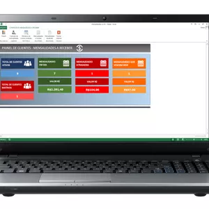 Planilha Excel cadastro de cliente e mensalidades recorrentes a receber