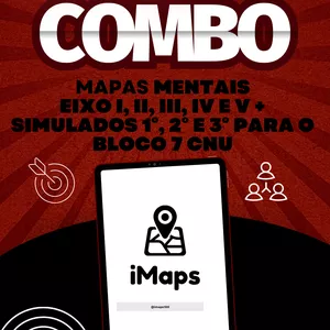 Imagem de capa para o Ebook 🌟 Combo Especial: Mapas Mentais + Simulados 1°, 2° e 3° CNU - BLOCO 7 + Bônus 🚀📚