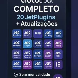 Imagem de capa para o Curso online 🔥 Crocoblock Completo – Tenha os 20 JetPlugins Para Elementor + Atualizações Grátis!