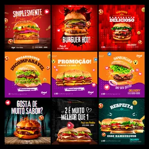 Super pack Canva HAMBURGUERIA