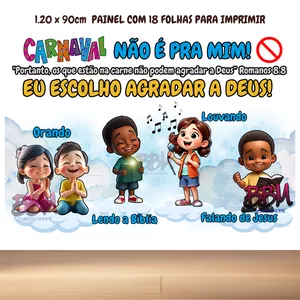 Imagem de capa para o Ebook PAINEL CARNAVAL NÃO É PRA MIM! 🚫 👎  PARA IMPRIMIR