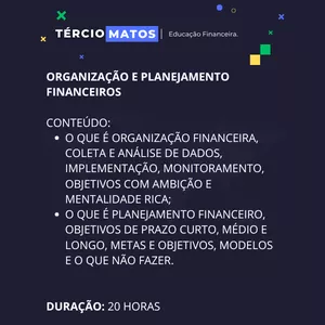 Imagem do curso Organização e Planejamento Financeiros