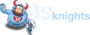 Learn JavaScript online with JSknights! logo