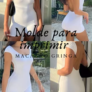 Imagem de capa para o Ebook Molde para imprimir/ molde macacão  fitness / molde macacão gringa 