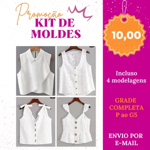 Imagem de capa para o Ebook KIT MOLDES BLUSAS 