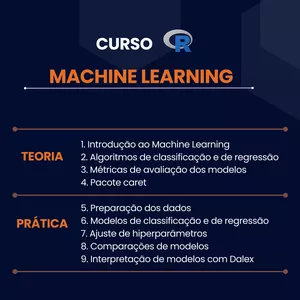 Imagem de capa para o Curso online Machine Learning no R