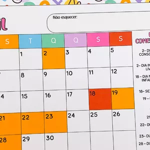 Imagem de capa para o Ebook Calendário Datas Comemorativas 2025