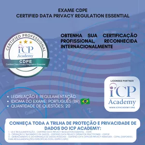 Imagem de capa para o Ebook Certificação Internacional | CDPE - Certified Data Privacy Regulation Essential (ICP Academy - Estados Unidos)