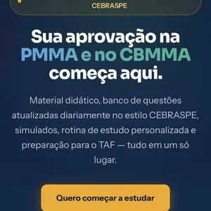 Imagem do curso Desbloqueie Sua Aprovação: Metodologia Otimizada para o Concurso PMMA e CBMMA