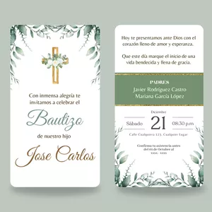 Imagen de portada para Ebook Plantilla Editable en Canva - Invitacion de Bautismo