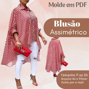 Imagem de capa para o Ebook MOLDE EM PDF BLUSÃO ASSIMÉTRICO 