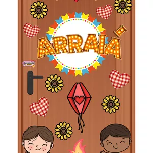 Imagem de capa para o Ebook 🌽🌈Painel para porta - Festa Junina