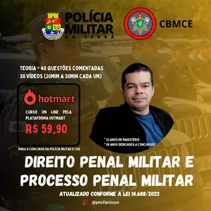 Imagem de capa para o Curso online Direito Penal Militar e Processo Penal Militar