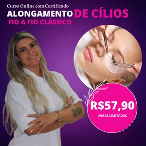 Imagem de Alongamento de Cílios Fio a Fio Clássico criado por Joelma Marques na hotmart