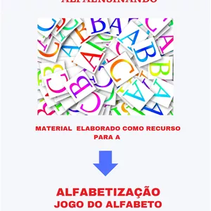 Imagem de capa para o Ebook Jogo do alfabeto com figuras, letras e palavras
