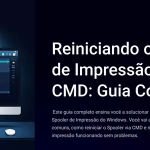 Imagem de capa para o Ebook Reiniciando o Spooler de Impressao via CMD - Guia Completo
