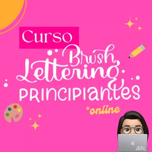 Imagen de portada para Curso online  ✨Brushlettering Principiantes✨