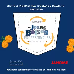 Imagen de portada para Curso online Taller práctico: de jeans a bolsos profesionales 