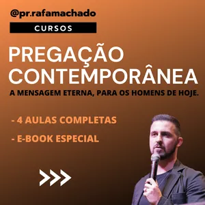 Imagem de CURSO DE PREGAÇÃO CONTEMPORÂNEA criado por Rafa Machado na hotmart