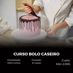 Imagem de capa para o Curso online Curso Bolo Caseiro