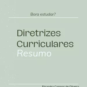 Imagem de capa para o Ebook Resumo Diretrizes Curriculares 