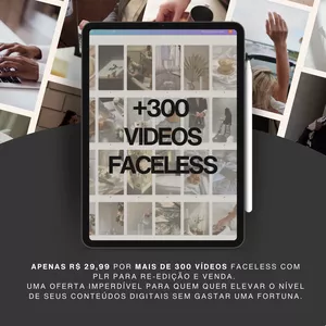 Imagem de capa para o Curso online PLR Pack de +300 Vídeos Faceless