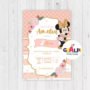 Cover image for Online course INVITACION MINNIE DORADA 