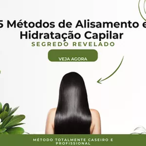 Imagem de capa para o Ebook 5 Métodos Caseiro pra Hidratar e Alisar os Cabelos